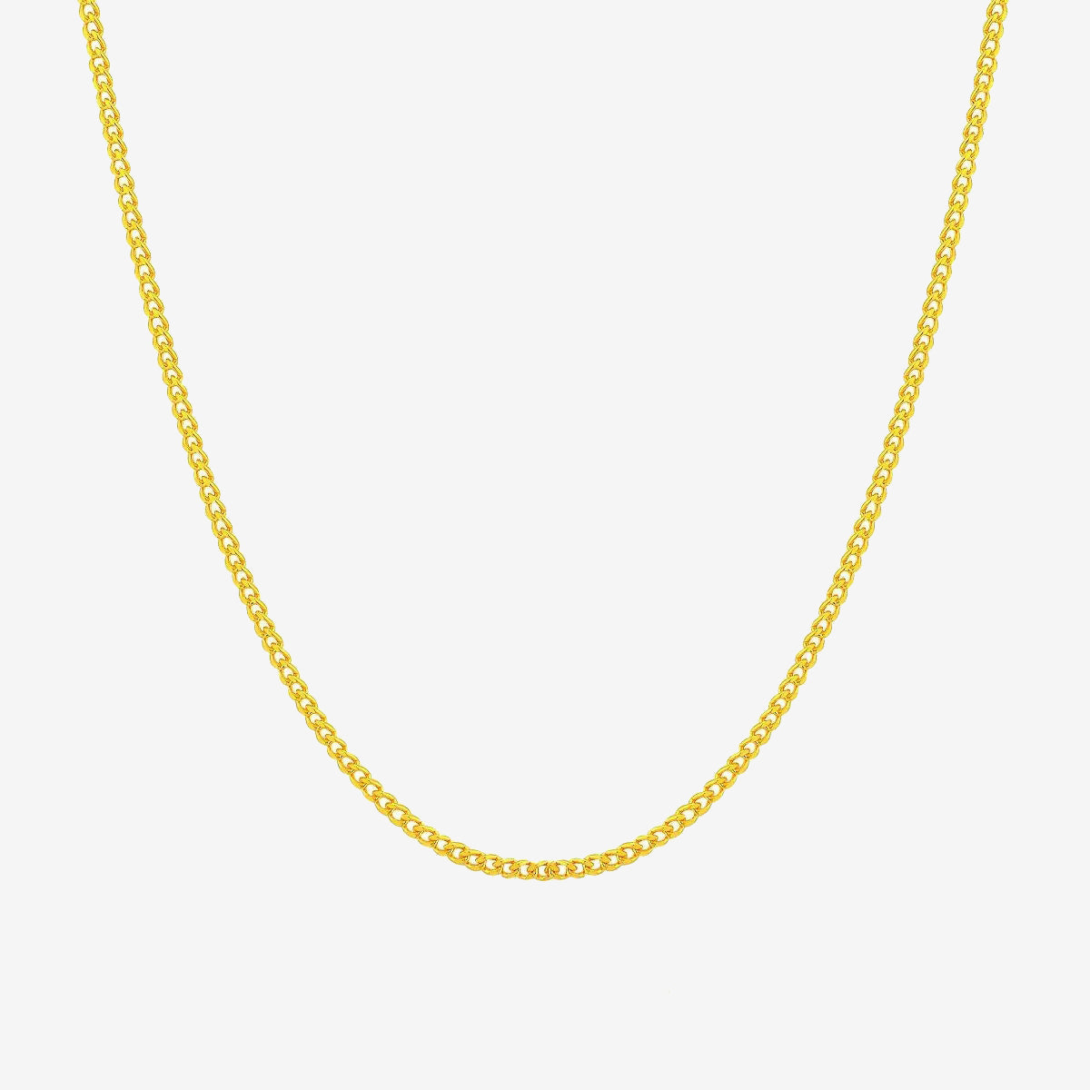 24K Gold Cable O Basic Chain Necklace