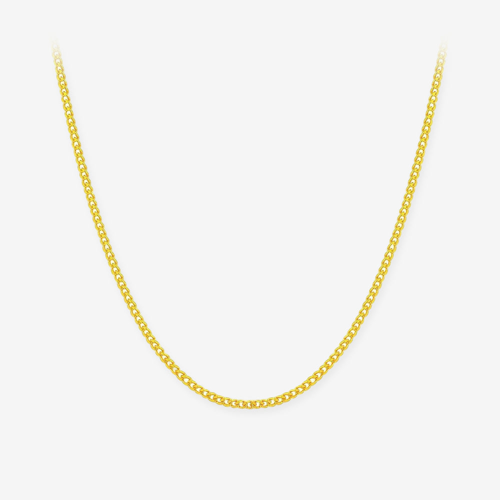 24K Gold Cable O Basic Chain Necklace