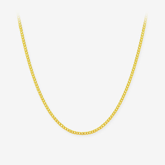 24K Gold Cable O Basic Chain Necklace