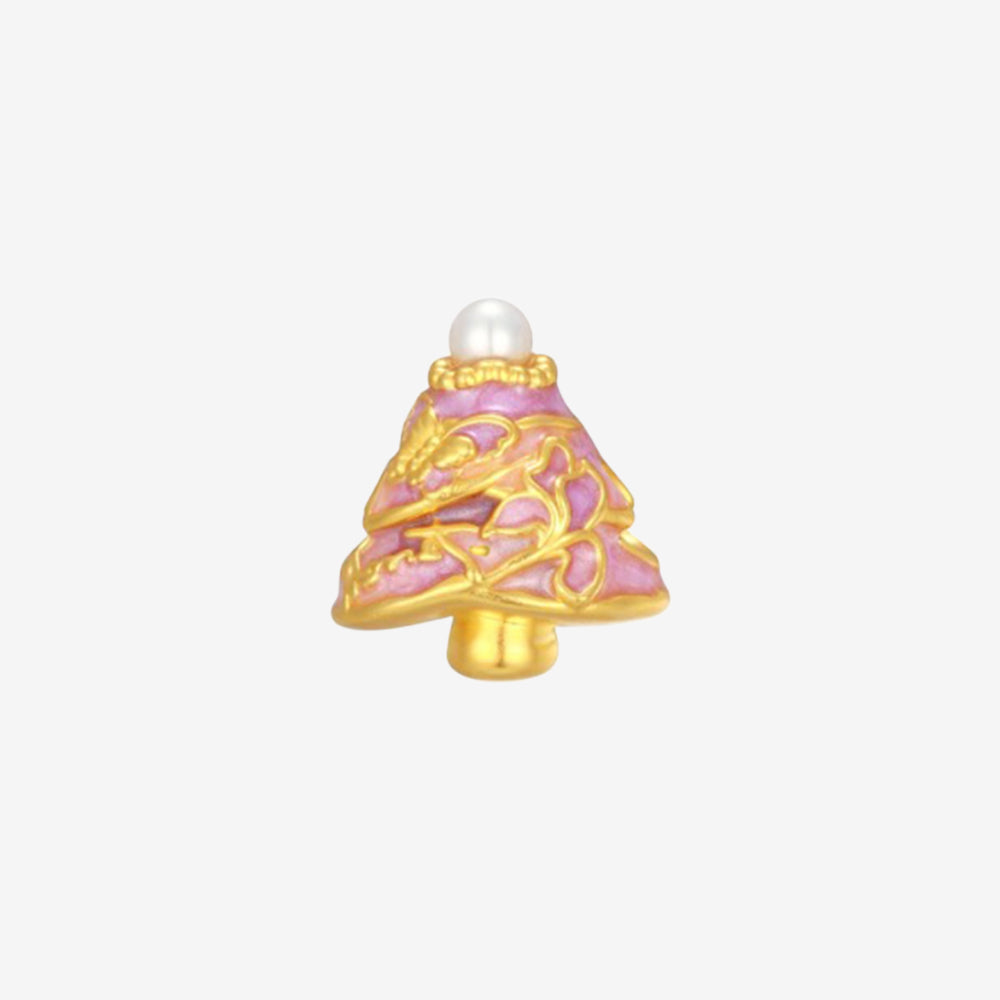 Art Garden Series 24K Gold Pearl Christmas Tree Charm