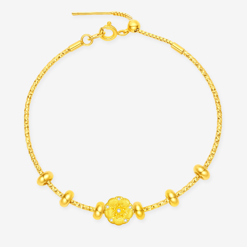 [Pre-order] Twelve Gods of Flowers Series 24K Gold Diamond Lucky Flower Charm