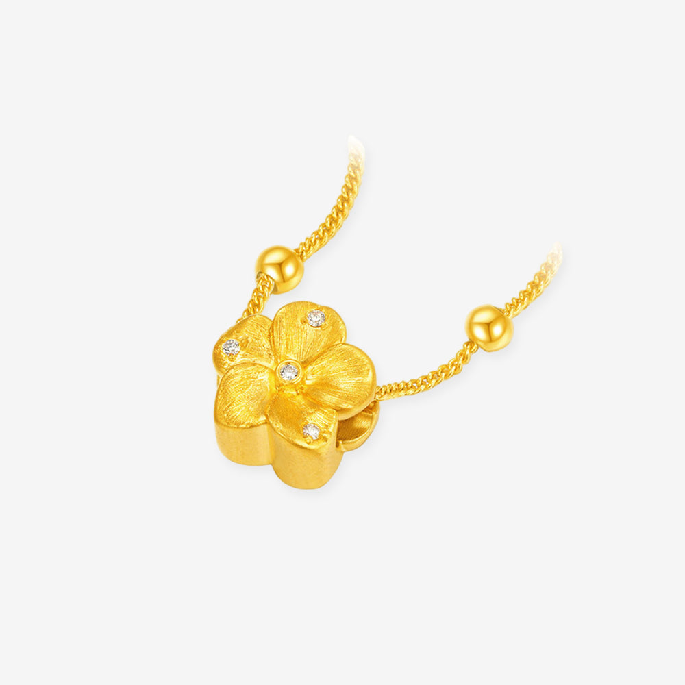 [Pre-order] Twelve Gods of Flowers Series 24K Gold Diamond Lucky Flower Charm