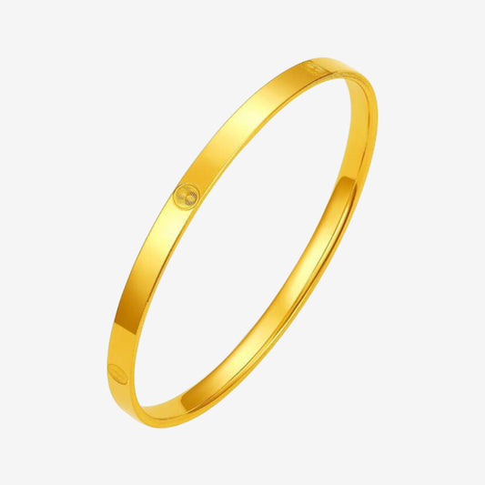 24K Gold Aurora Gold Craftsmanship Glossy Bangle