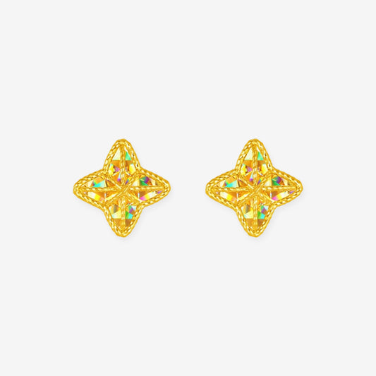 [Pre-sale] Dazzling Gold Series 24K Gold Four-Leaf Clover Earrings