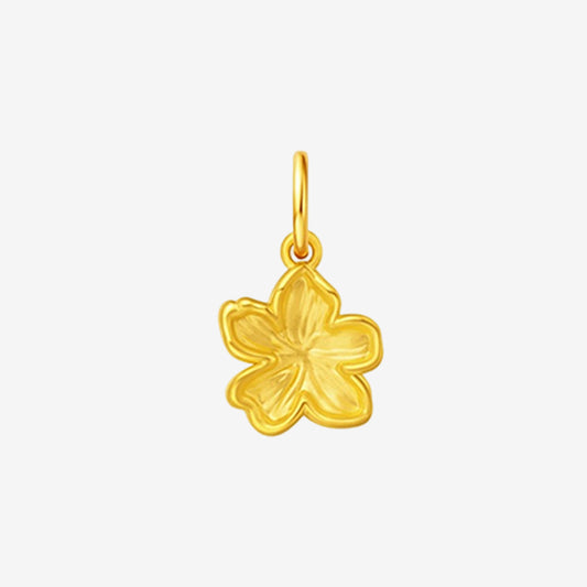 Blazing Van Gogh Series 24K Gold Almond Blossom Dangle Charm