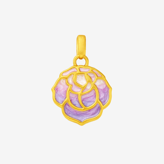 Monet Garden Series 24K Gold Poetic Rose Dangle Charm