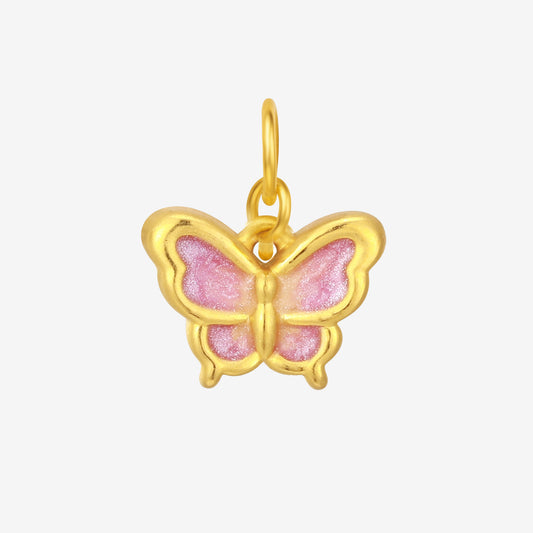 Monet Garden Series 24K Gold Luminous Cute Butterfly Dangle Charm