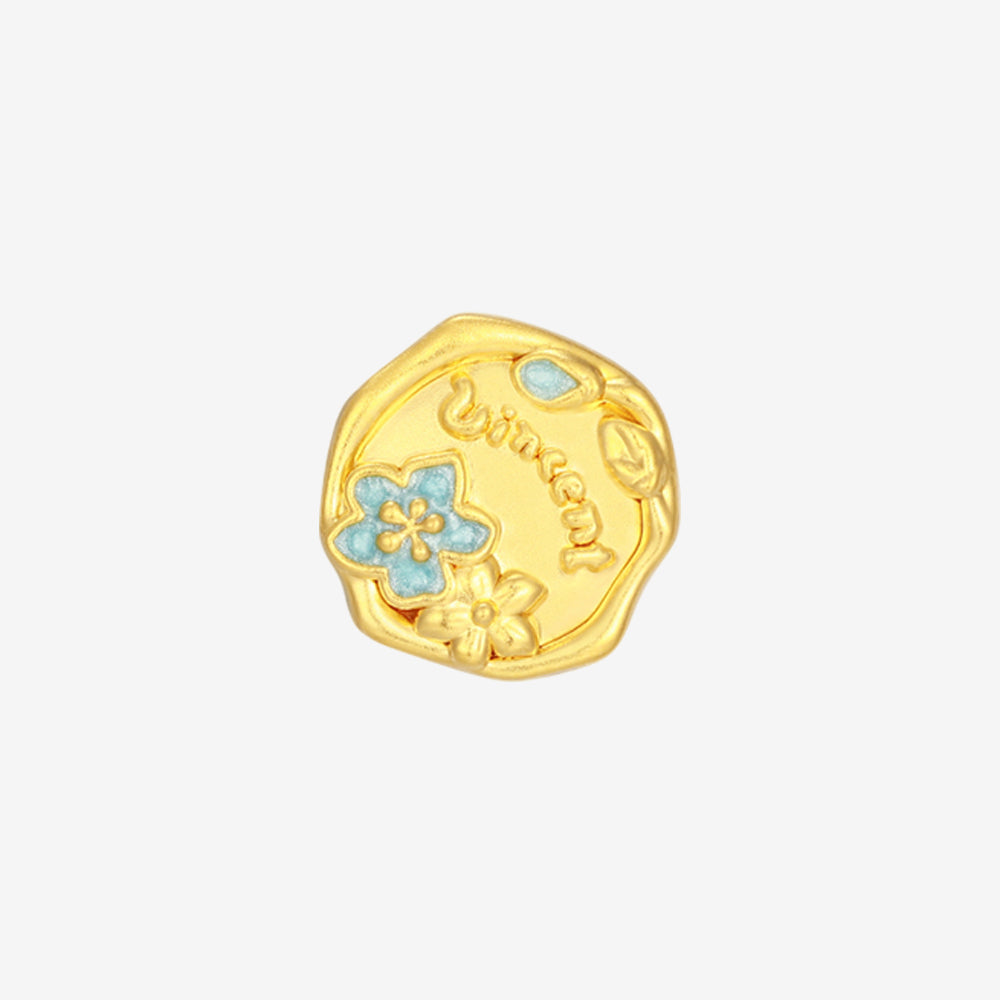 Blazing Van Gogh Series 24K Gold Almond Blossom Charm