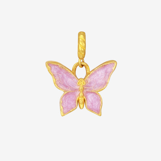 Monet Garden Series 24K Gold Elegant Butterfly Dangle Charm