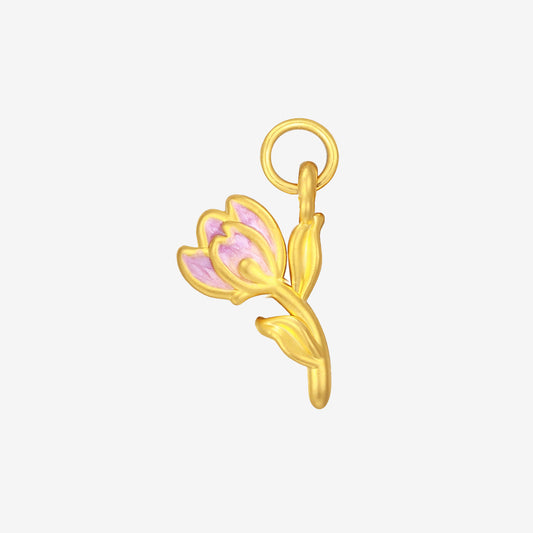 Monet Garden Series 24K Gold Blooming Tulip Dangle Charm