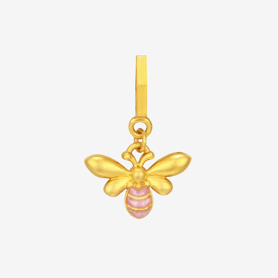 Monet Garden Series 24K Gold Bee Hexagon Dangle Charm