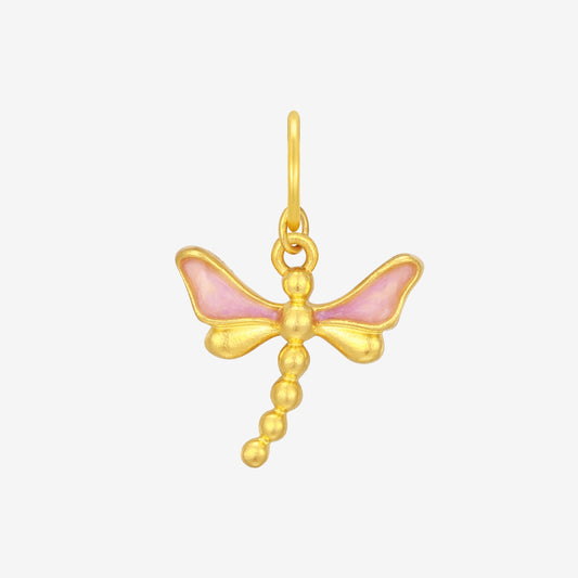 Monet Garden Series 24K Gold Dragonfly Dangle Charm