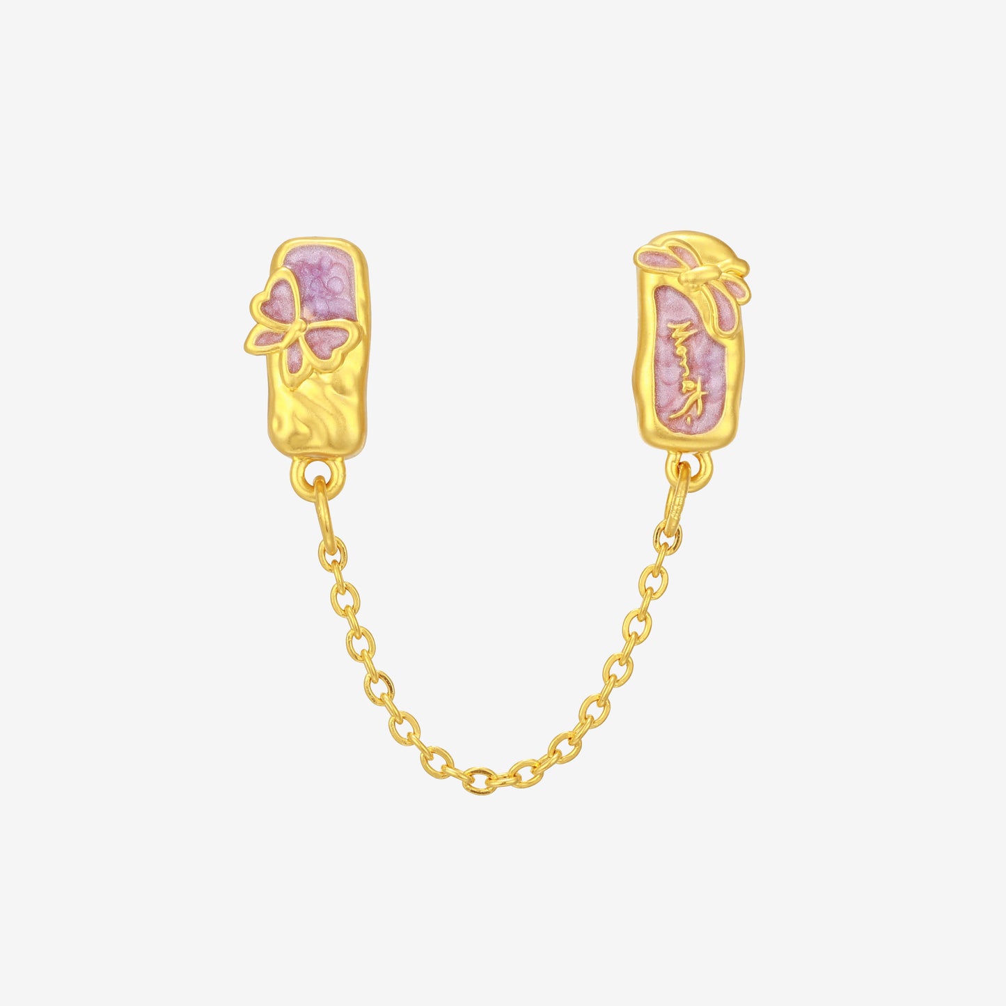 Monet Garden Series 24K Gold Butterfly Dragonfly Chain Charm