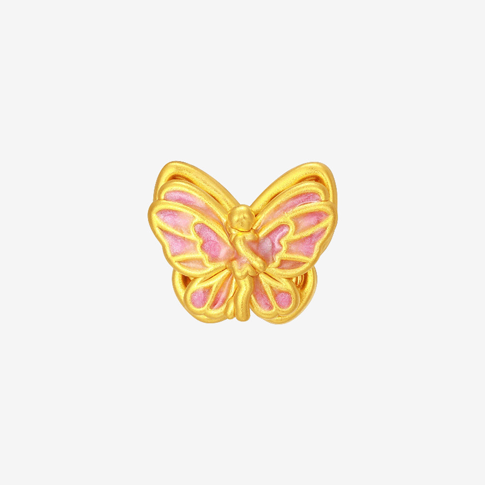 Monet Garden Series 24K Gold Luminous Enamel Butterfly Fairy Charm