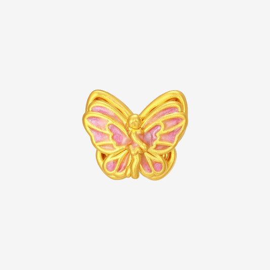 Monet Garden Series 24K Gold Luminous Enamel Butterfly Fairy Charm