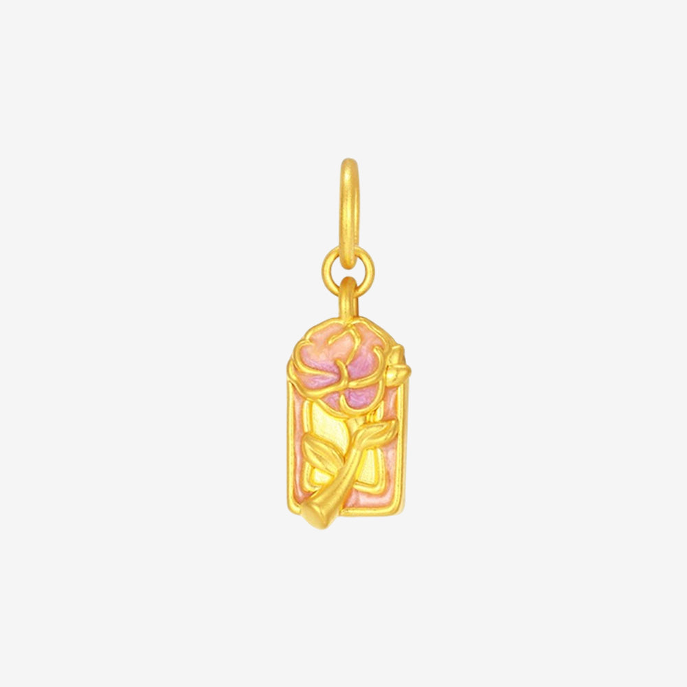 Monet Garden Series 24K Gold Enamel Garden Mark Charm