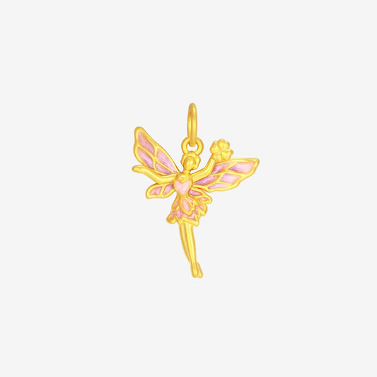 Monet Garden Series 24K Gold Luminous Enamel Dancing Fairy Charm