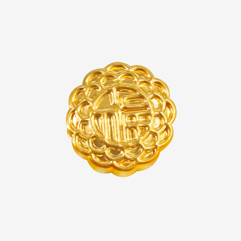 24K Gold Mid-Autumn Festival Blessing Mooncake Charm