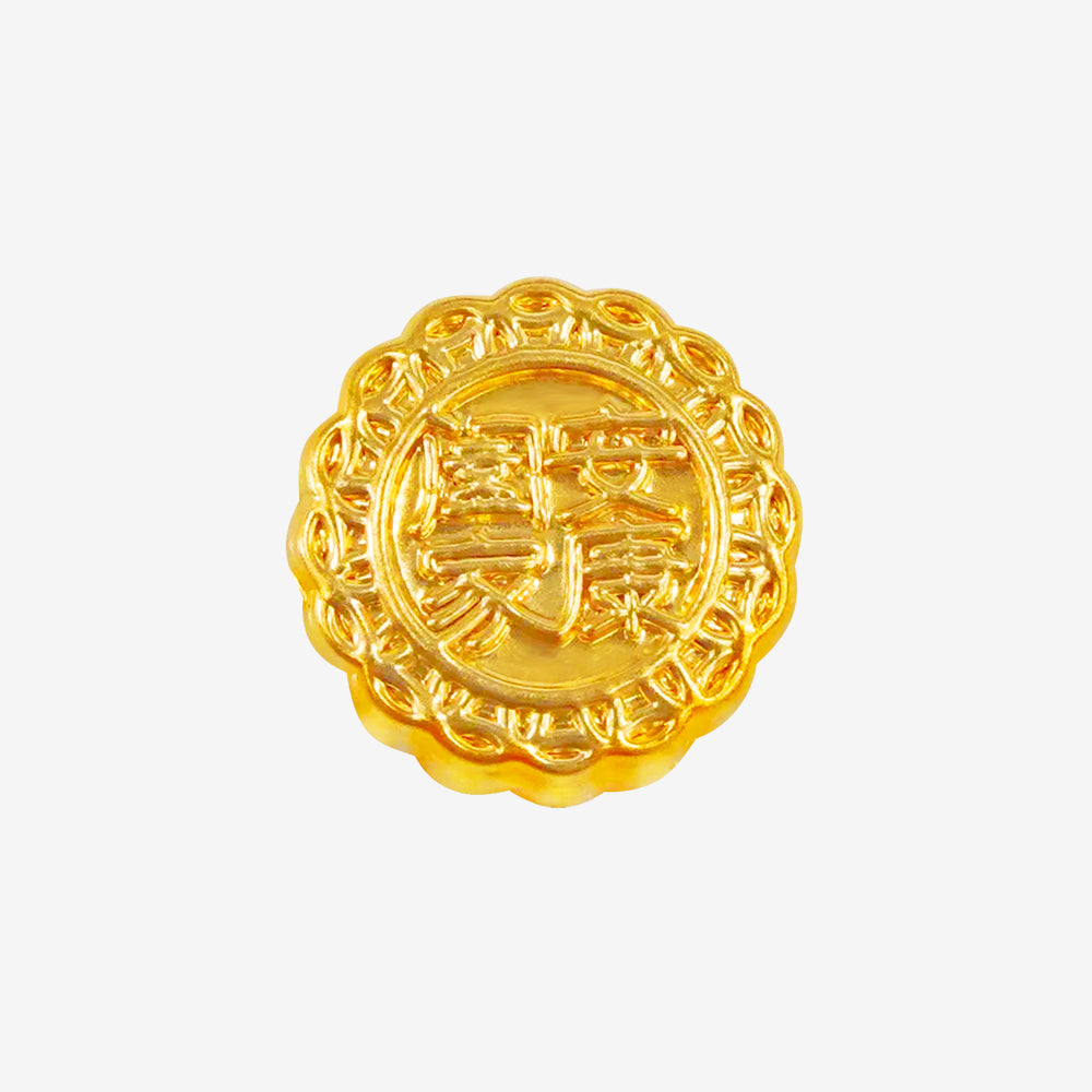 24K Gold Mid-Autumn Festival Blessing Mooncake Charm