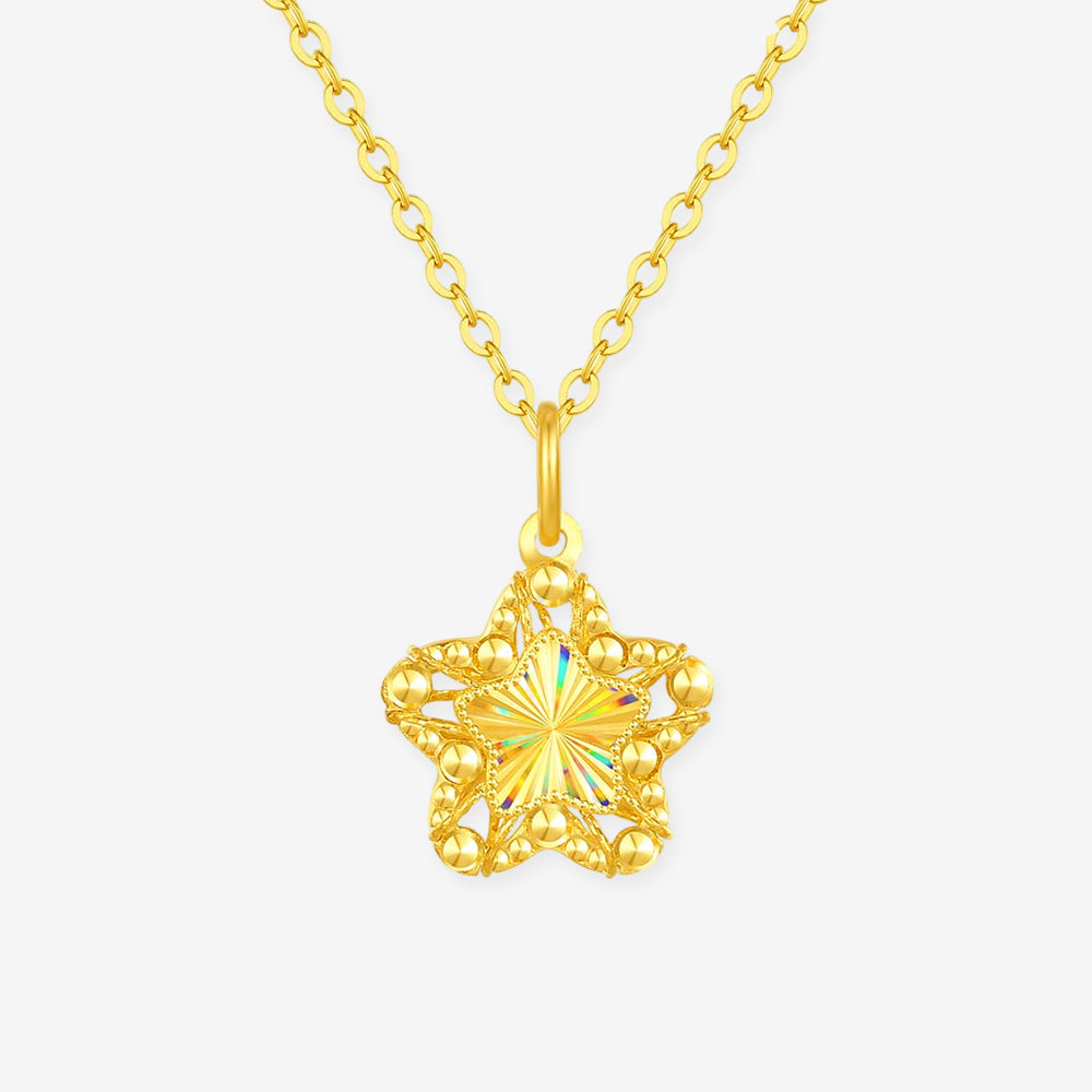 [Pre-sale] 24K Gold Colorful Wishing Star Pendant