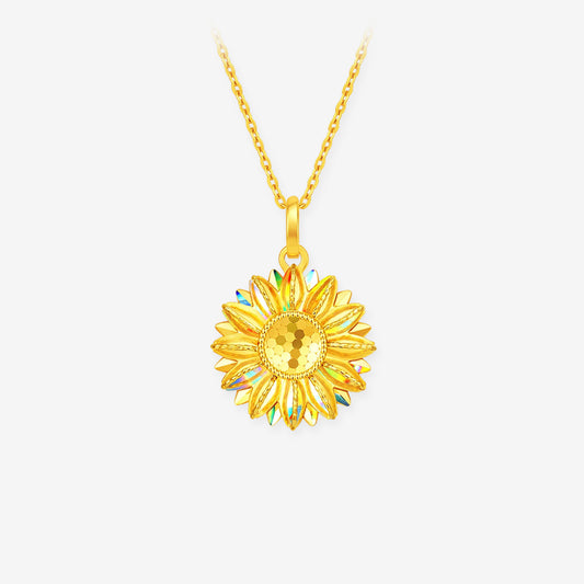 [Pre-sale] 24K Gold Romantic Sunflower Pendant