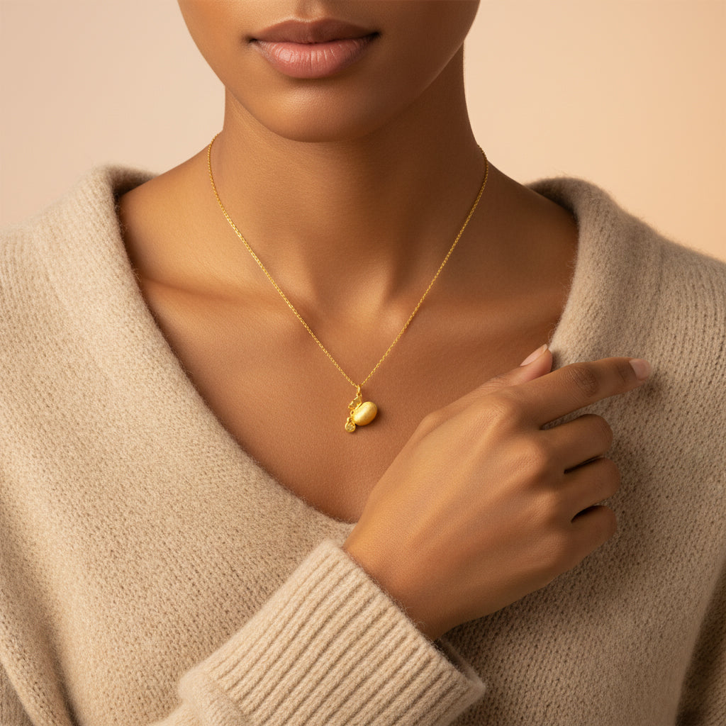 24K Gold Fortune Bag Pendant