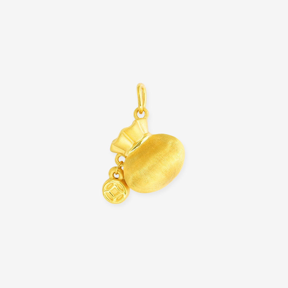 24K Gold Fortune Bag Pendant