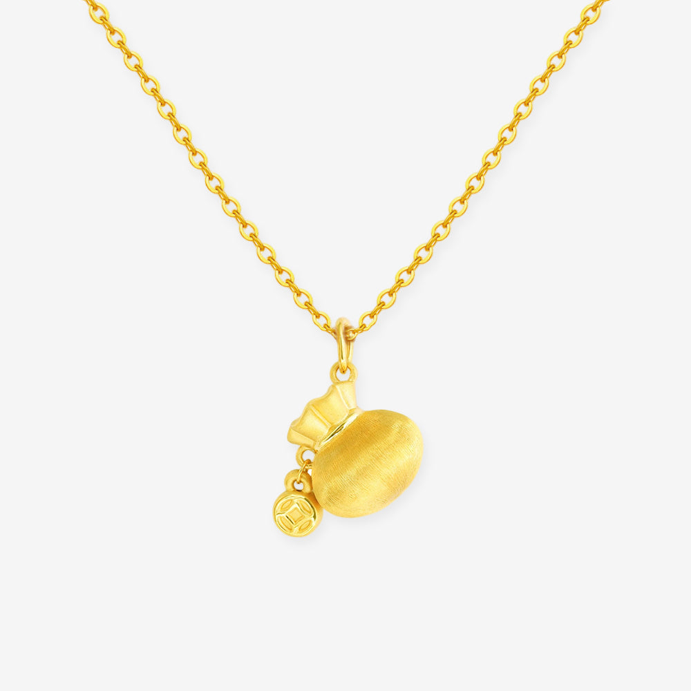 24K Gold Fortune Bag Pendant