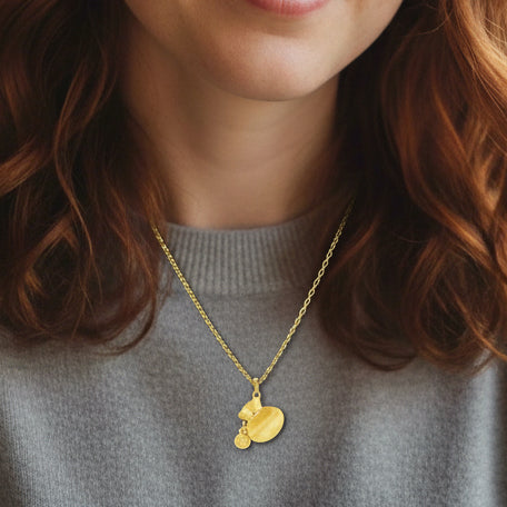 24K Gold Fortune Bag Pendant