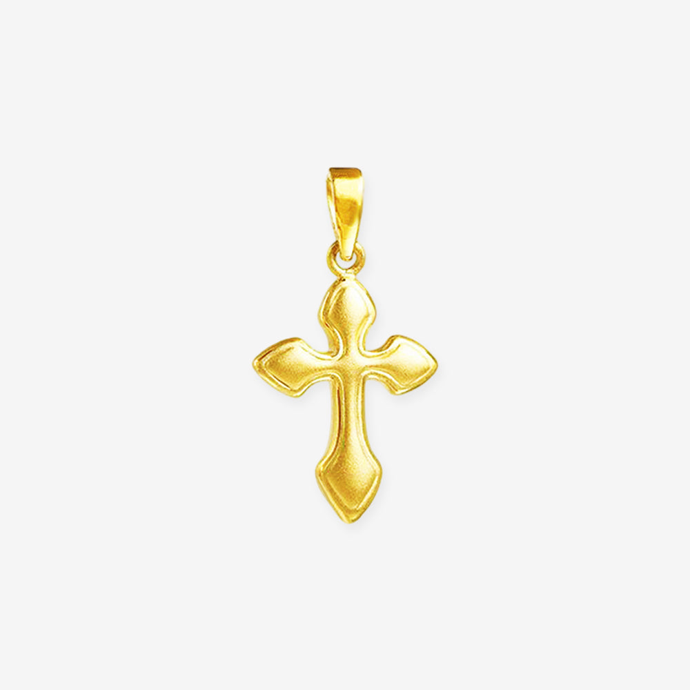 24K Gold Vintage Cross Pendant