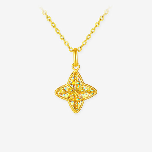 [Pre-sale] Dazzling Gold Series 24K Gold Four-Leaf Clover Pendant