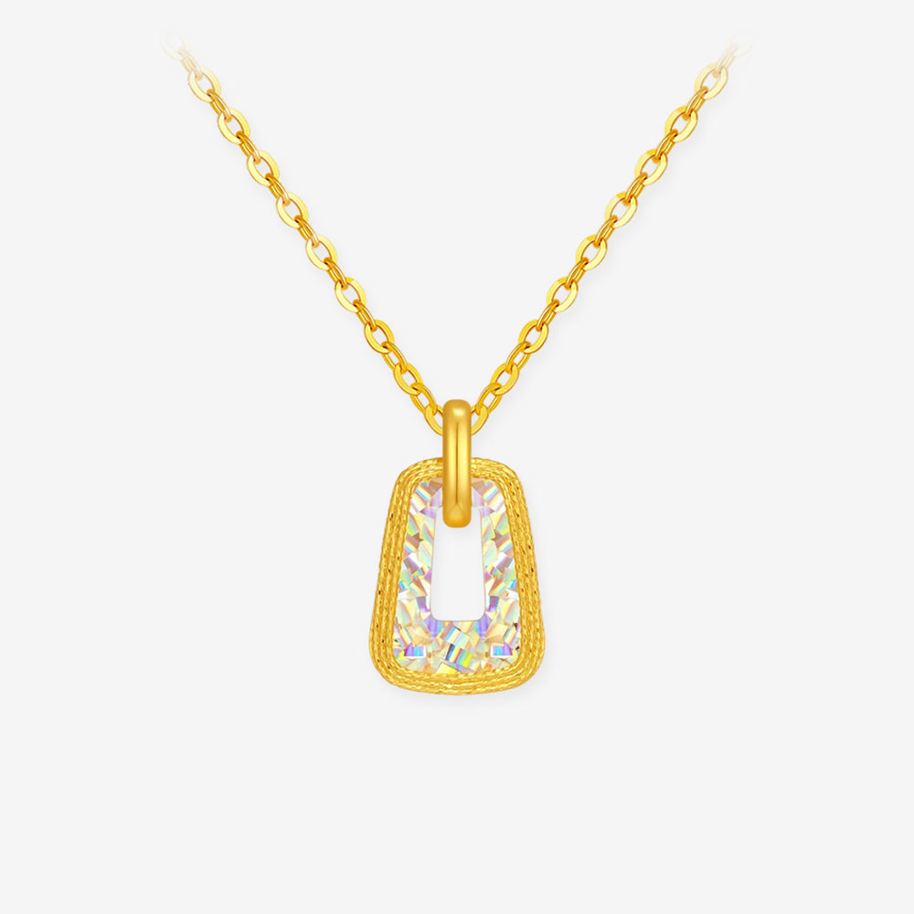 [Pre-sale] Dazzling Gold Series 24K Gold Minimalist Trapezoidal Pendant