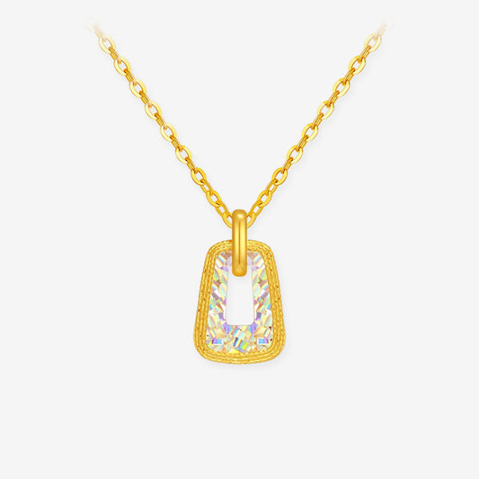 [Pre-sale] Dazzling Gold Series 24K Gold Minimalist Trapezoidal Pendant
