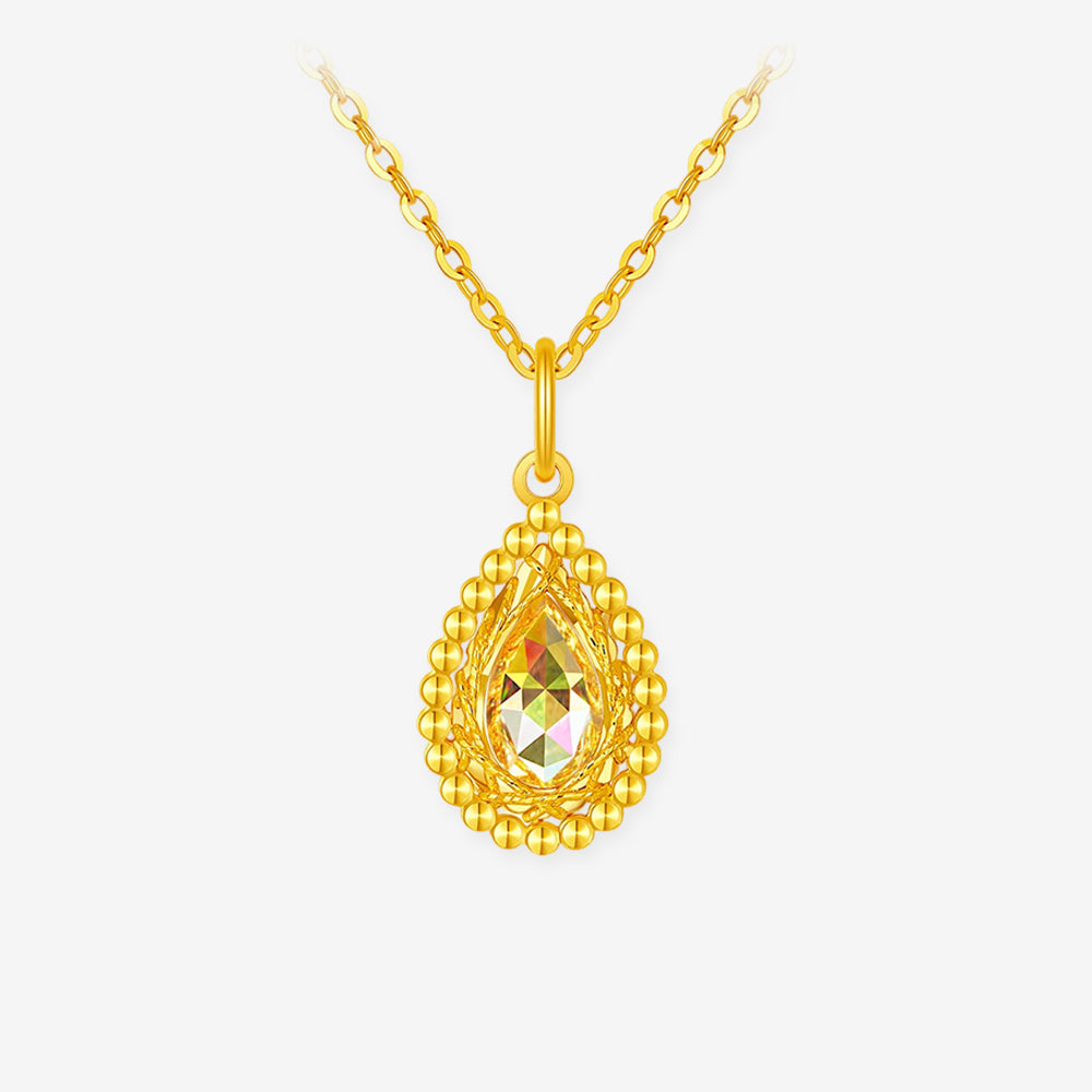 [Pre-sale] Dazzling Gold Series 24K Gold Pear Teardrop Pendant