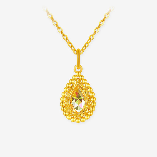 [Pre-sale] Dazzling Gold Series 24K Gold Pear Teardrop Pendant