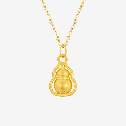 24K Gold Ruyi Fortune Gourd Pendant