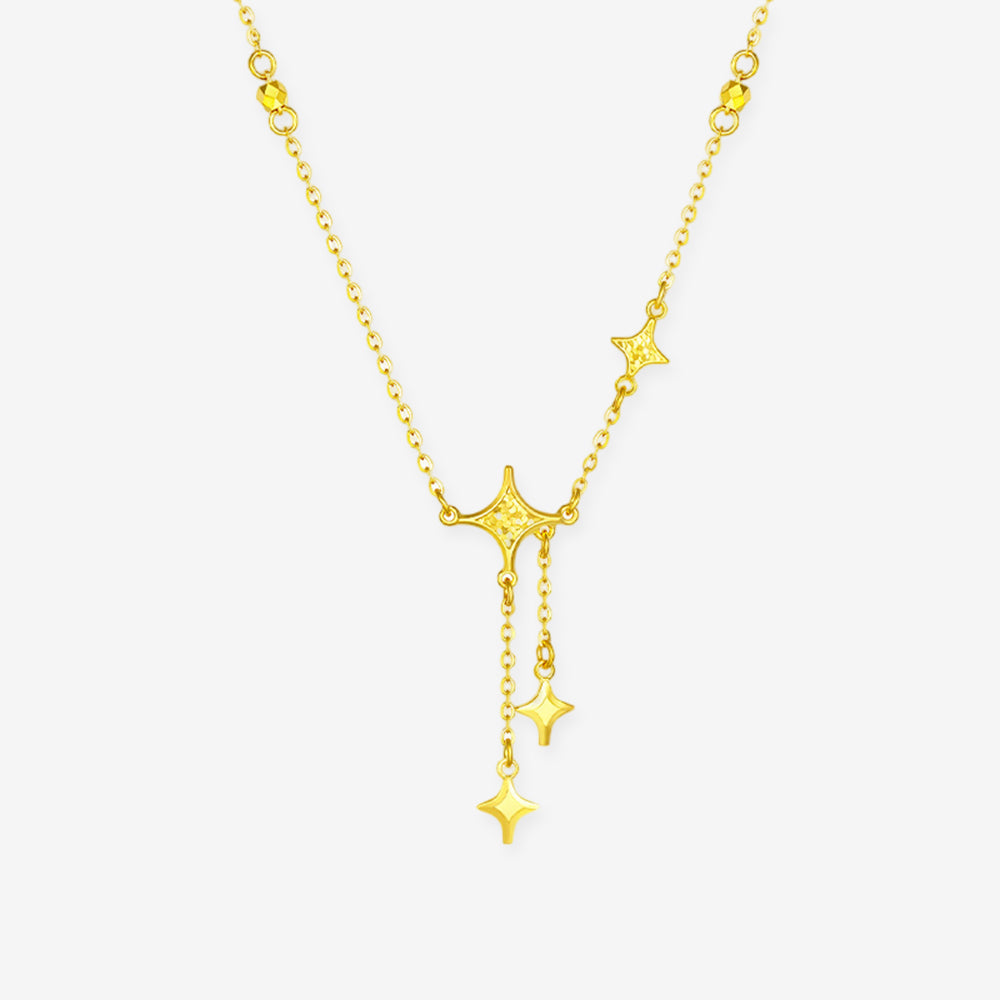 24K Gold Starburst Necklace