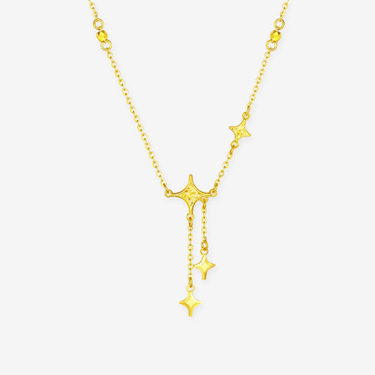 24K Gold Starburst Necklace