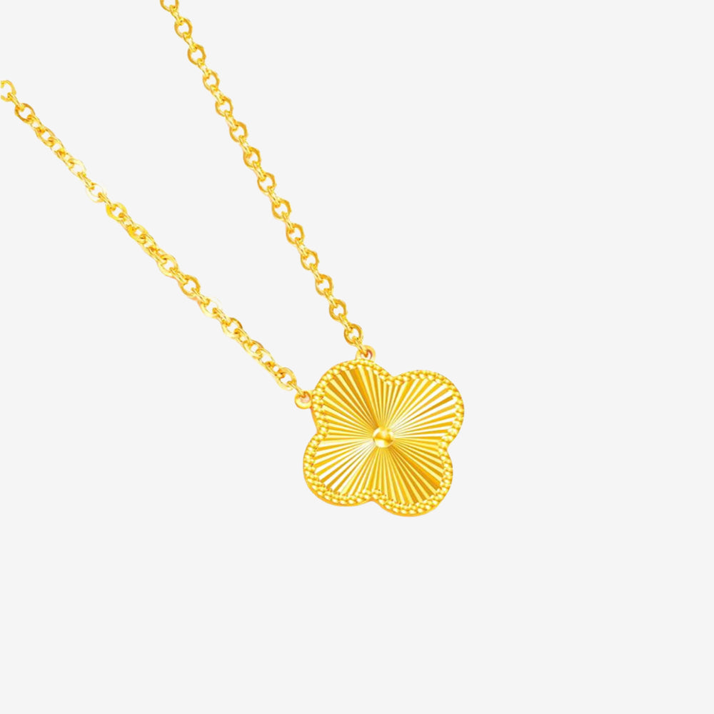 24K Gold Lucky Four-leaf Clover Jewelry Set