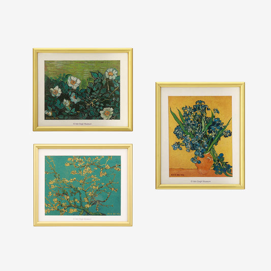 Artist Series 24K Gold Van Gogh Flower Painting Frame