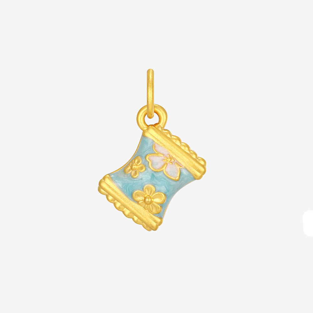 【Pre-sale】 Art Garden Series 24K Gold Enamel Christmas Candy Charm