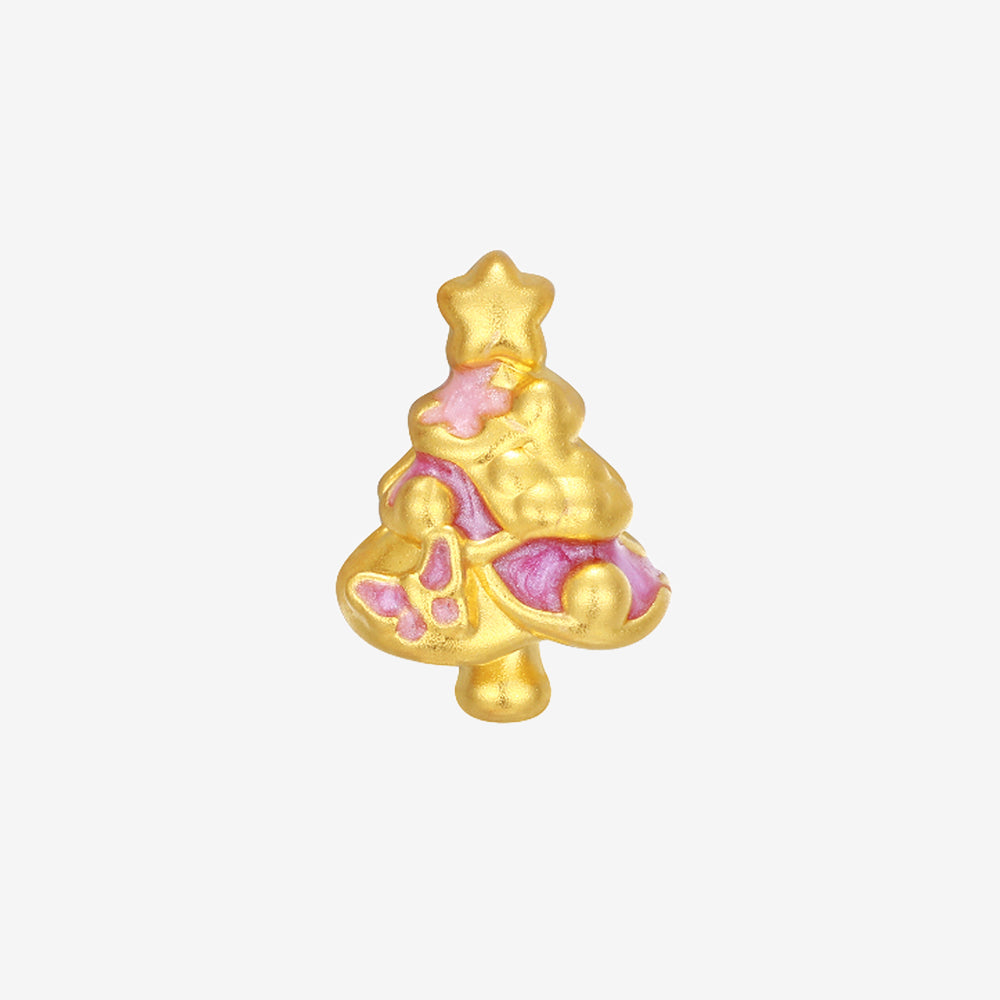 【Pre-sale】 Art Garden Series 24K Gold Enamel Christmas Tree Charm