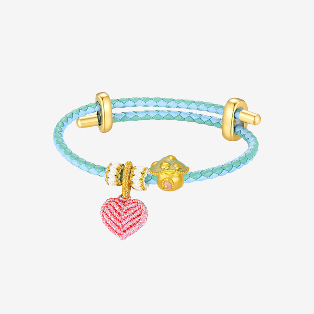 Fairy Tale Series 24K Gold Luminous Enamel Mushroom House Charm