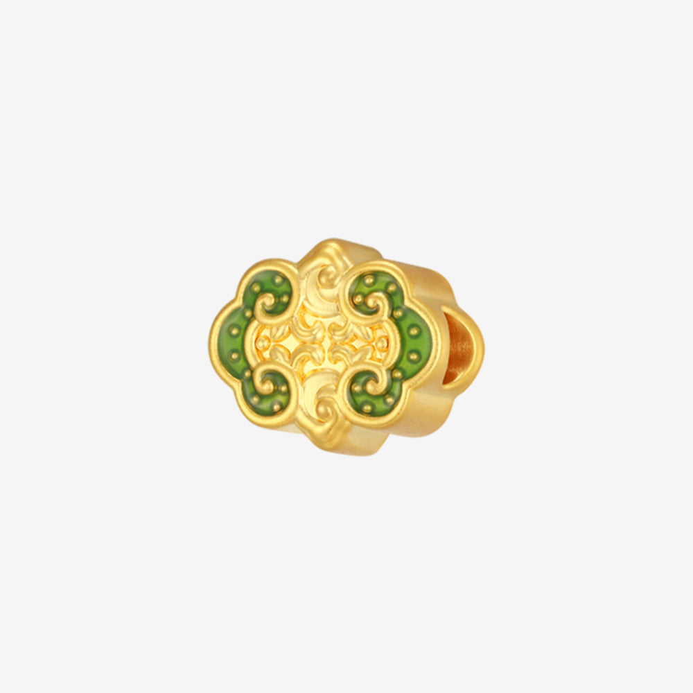 Ruyi Putuo Series 24K Gold Temperature Color Change Enamel Ruyi Lotus Charm