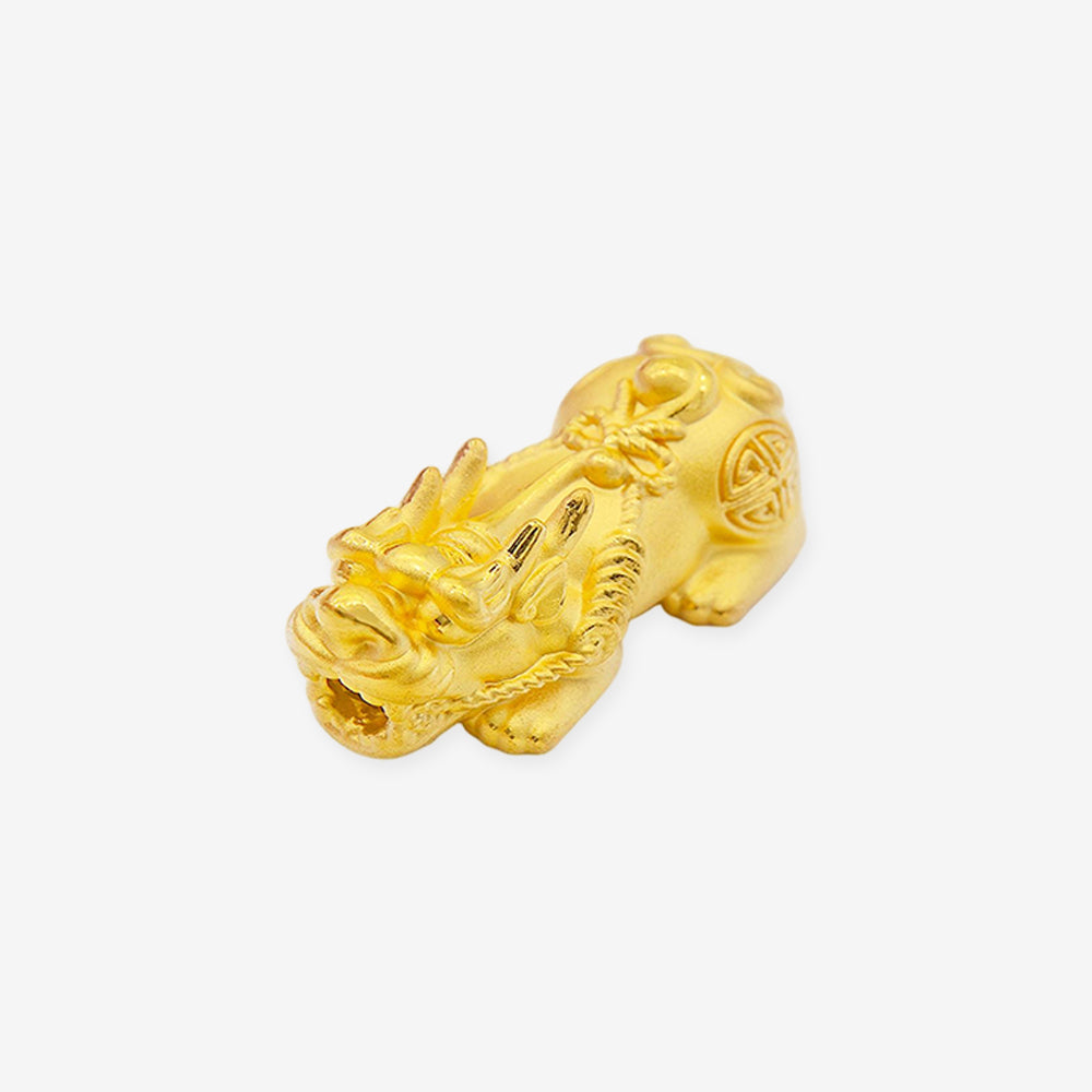 24K Gold Fortune Ingot Pixiu Charm