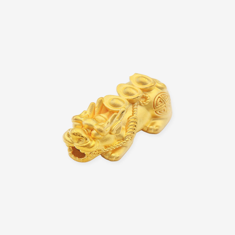 24K Gold Fortune Ingot Pixiu Charm