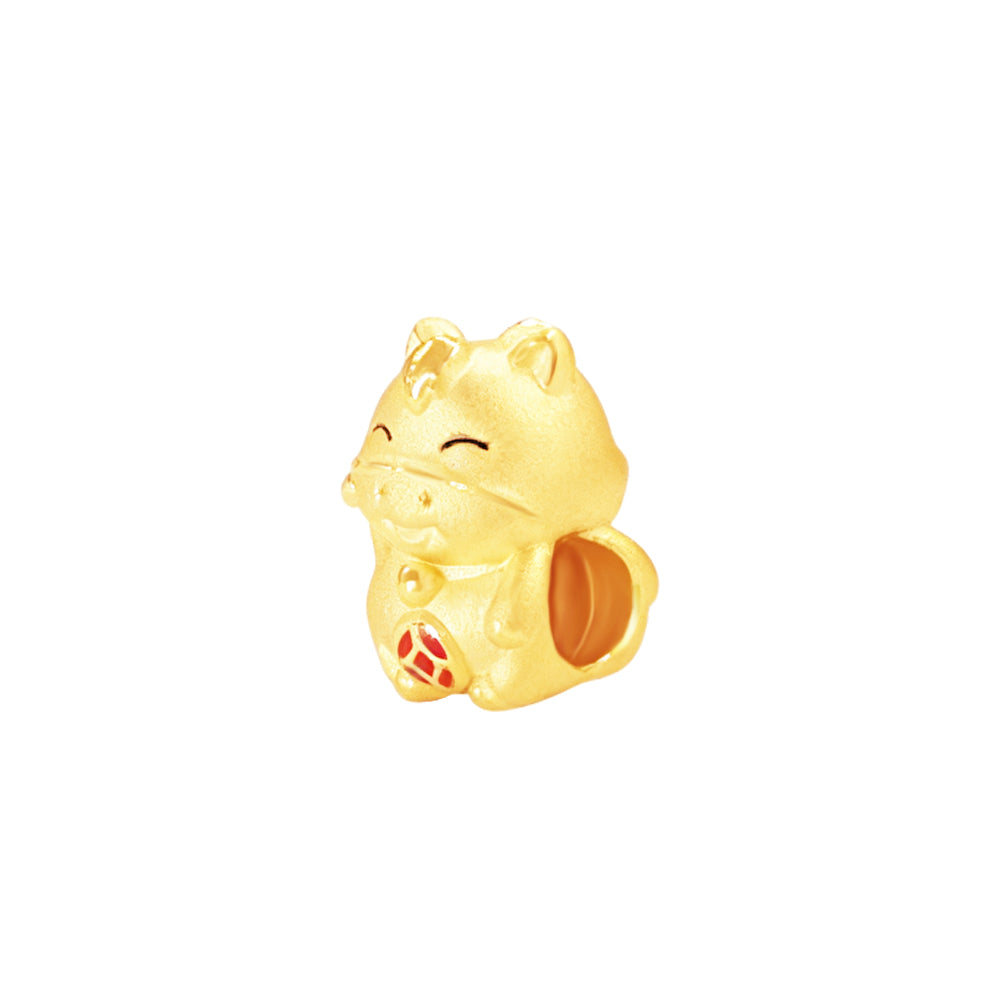24K Gold Enamel Double-Sided Chinese Zodiac Charm