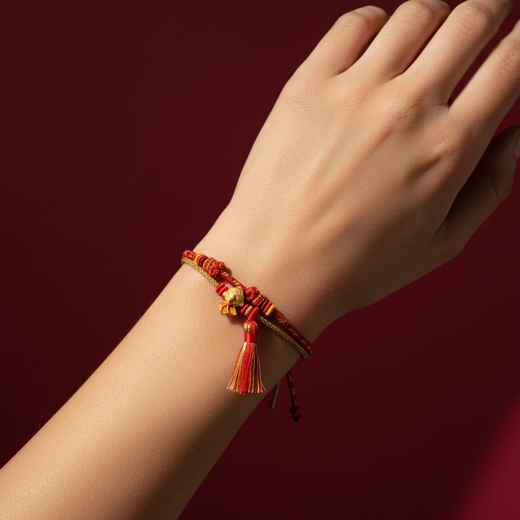 24K Gold Enamel Lucky Goldfish Charm