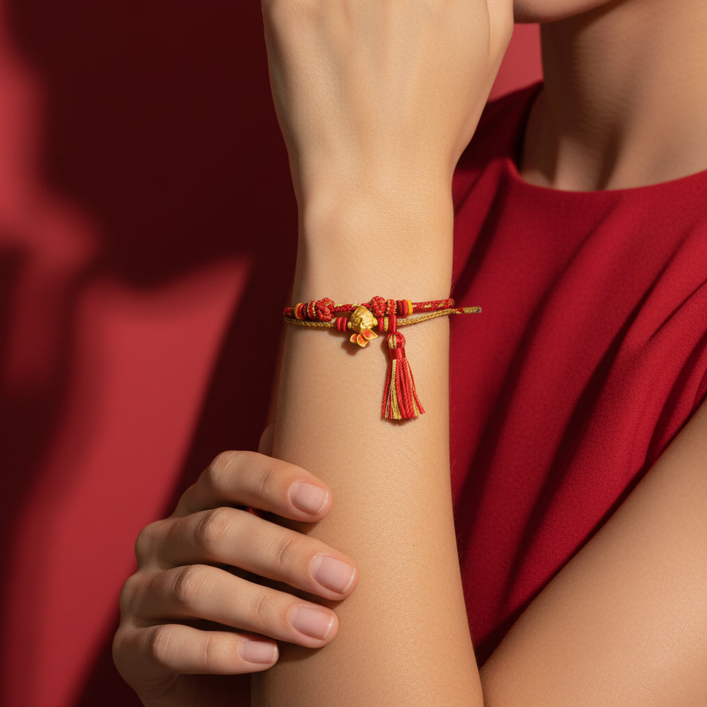 24K Gold Enamel Lucky Goldfish Charm