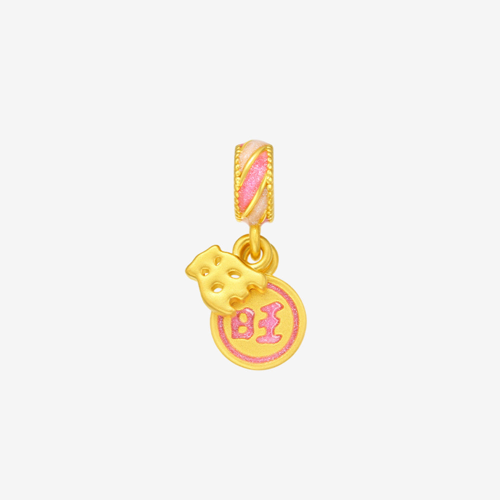 Want Want Co-branded Series 24K Gold Lucky Blessing Charm